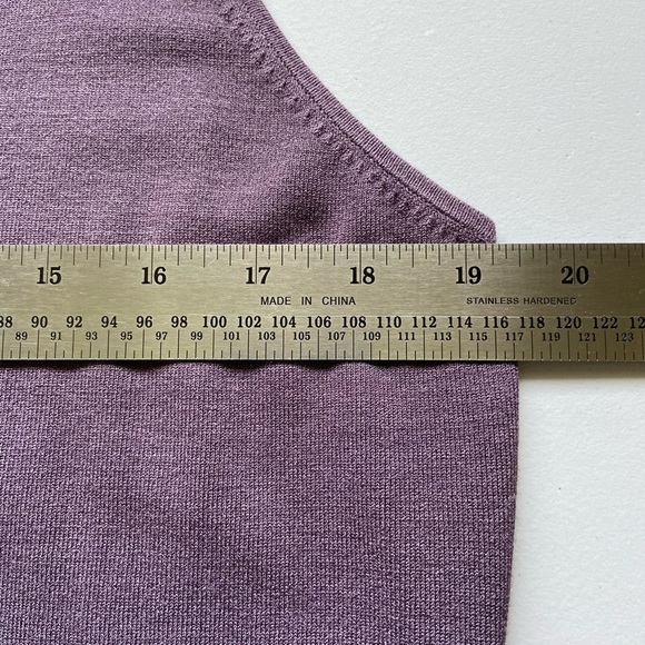 Eileen Fisher Sweater Tank Camisole Top Purple Large Silk Blend Round Neck - Picture 6 of 9